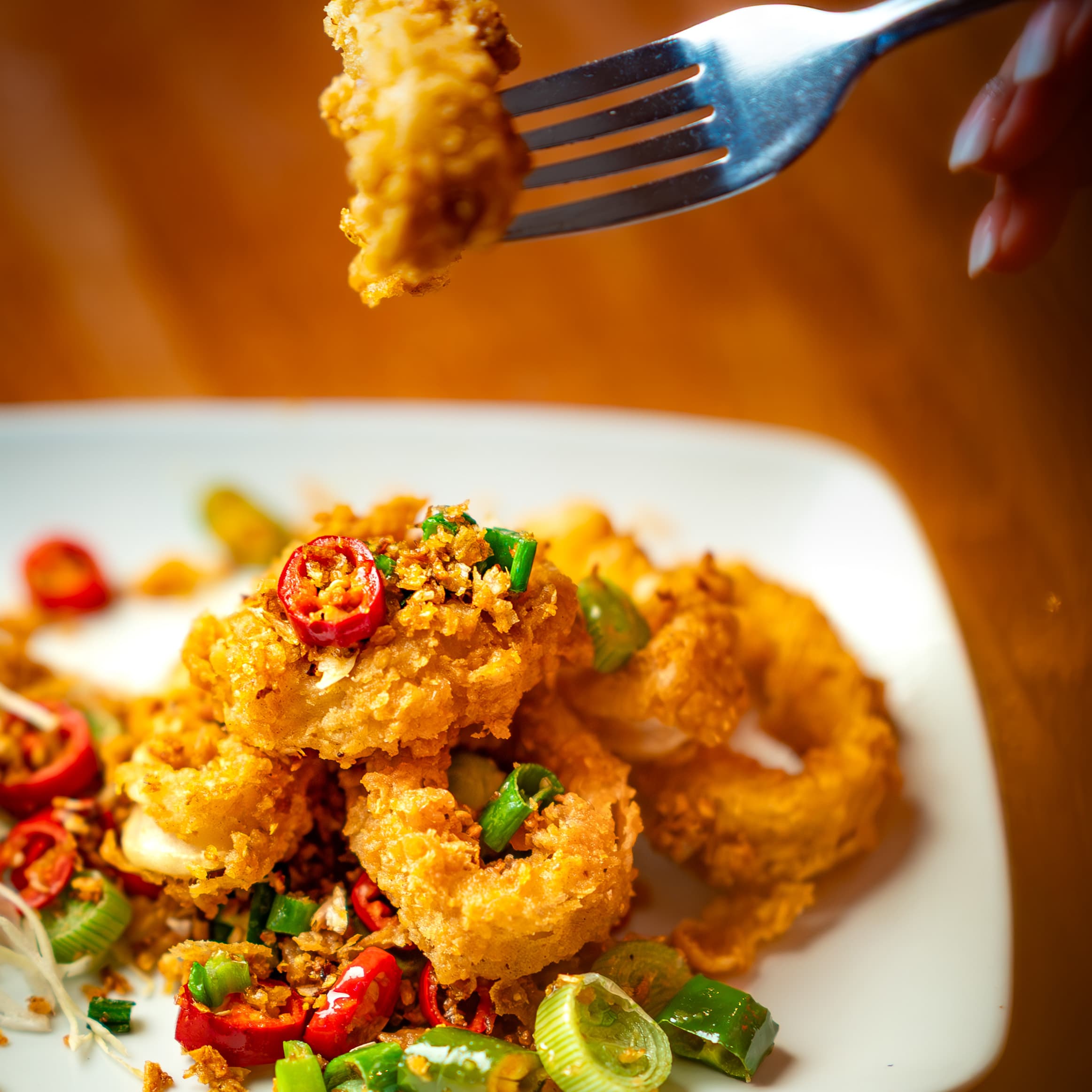 Crispy Squid at Tiien Thai Bournemouth