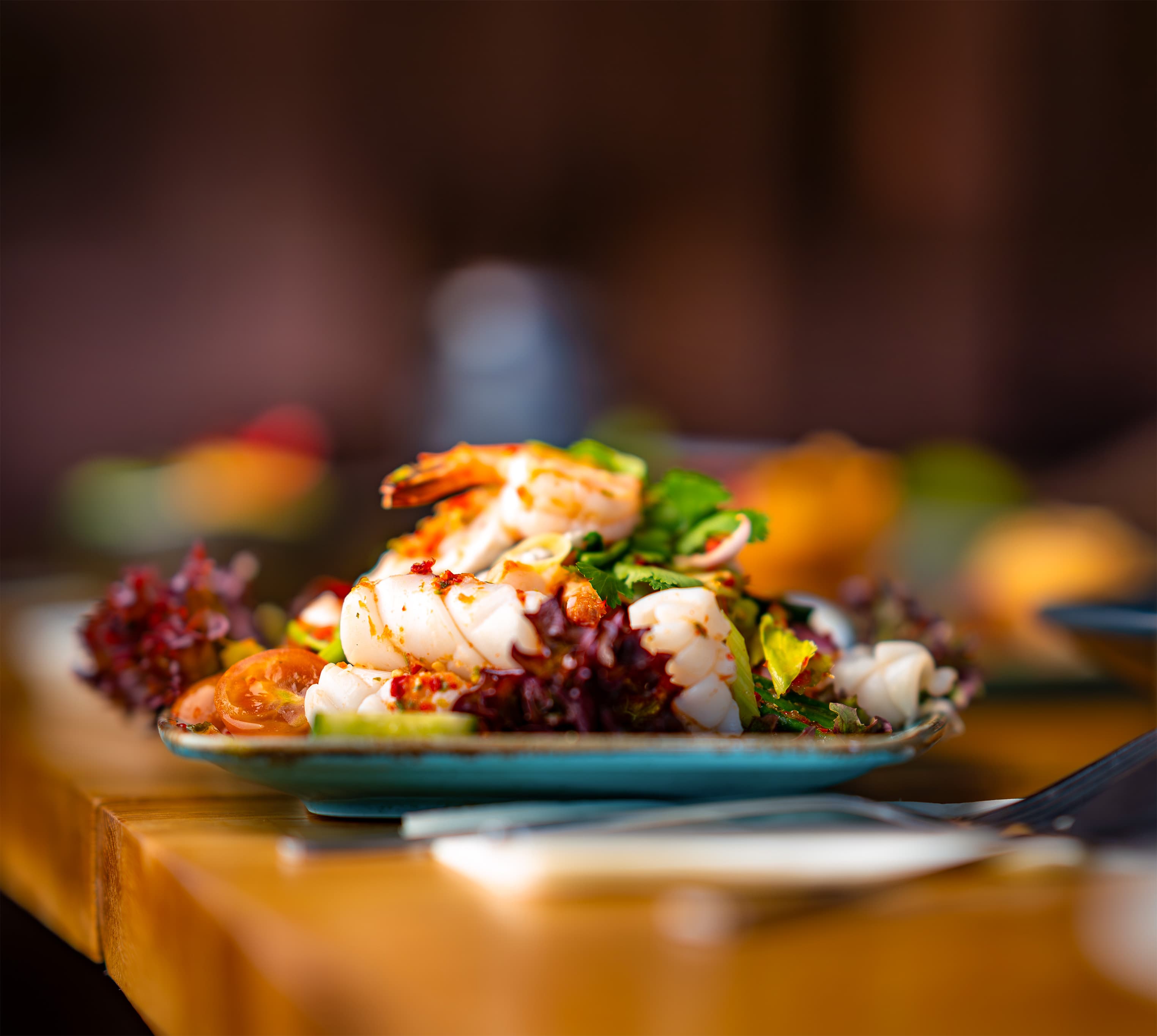 Thai Seafood Salad at Tiien Asian restaurant